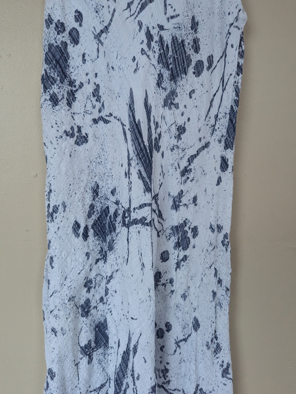 Nina Murati Sleeveless Gray/Navy Blue & White Italian Cotton Dress (SIZE MEDIUM) - Picture 3 of 11